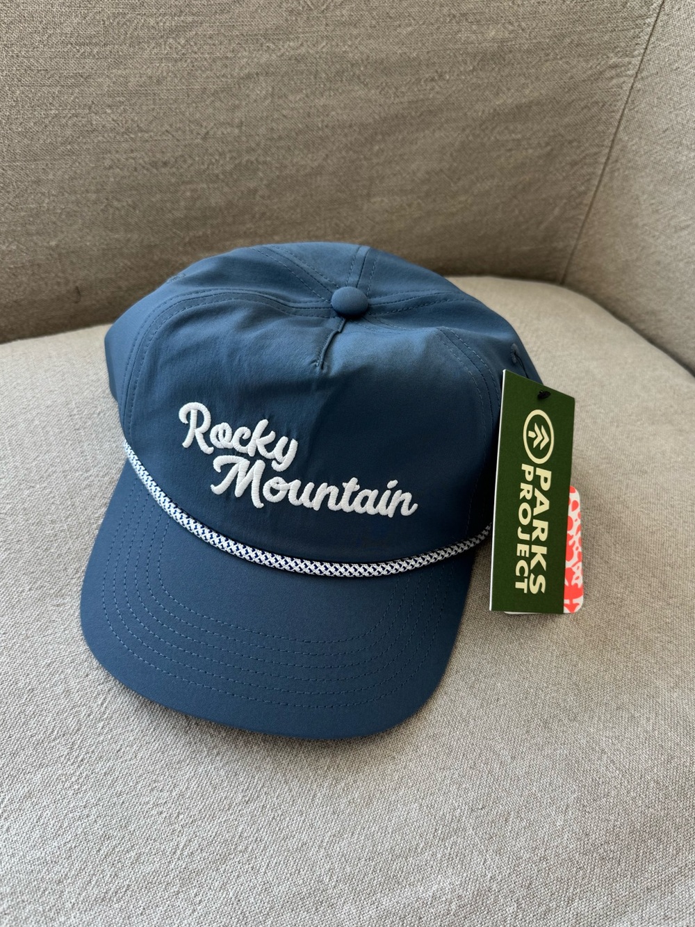 Parks Project Rocky Mountain Hat Blue 5 Panel Trucker Cap NWT $40